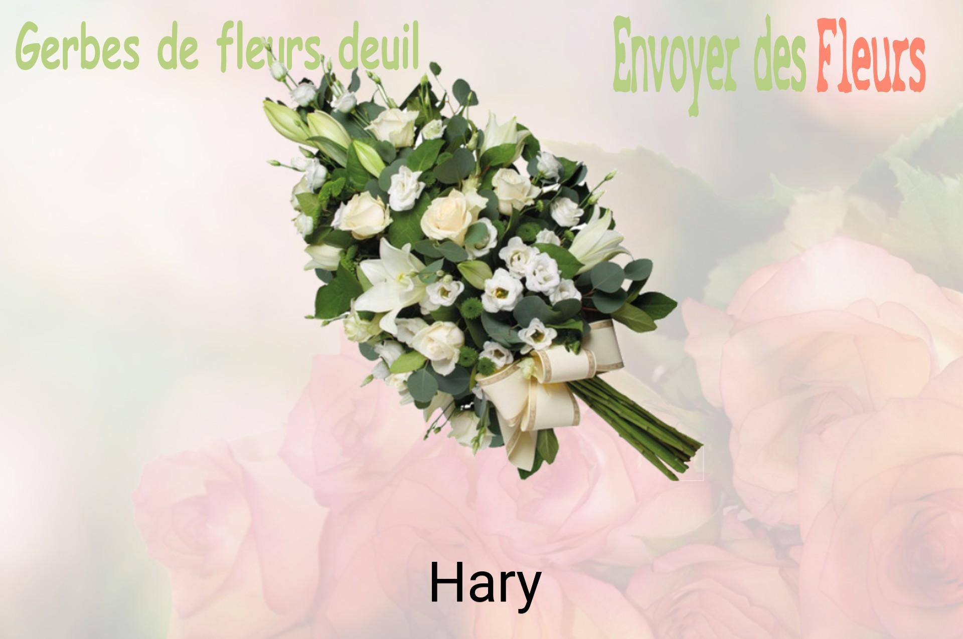 Gerbe de fleurs de deuil livrée à Hary